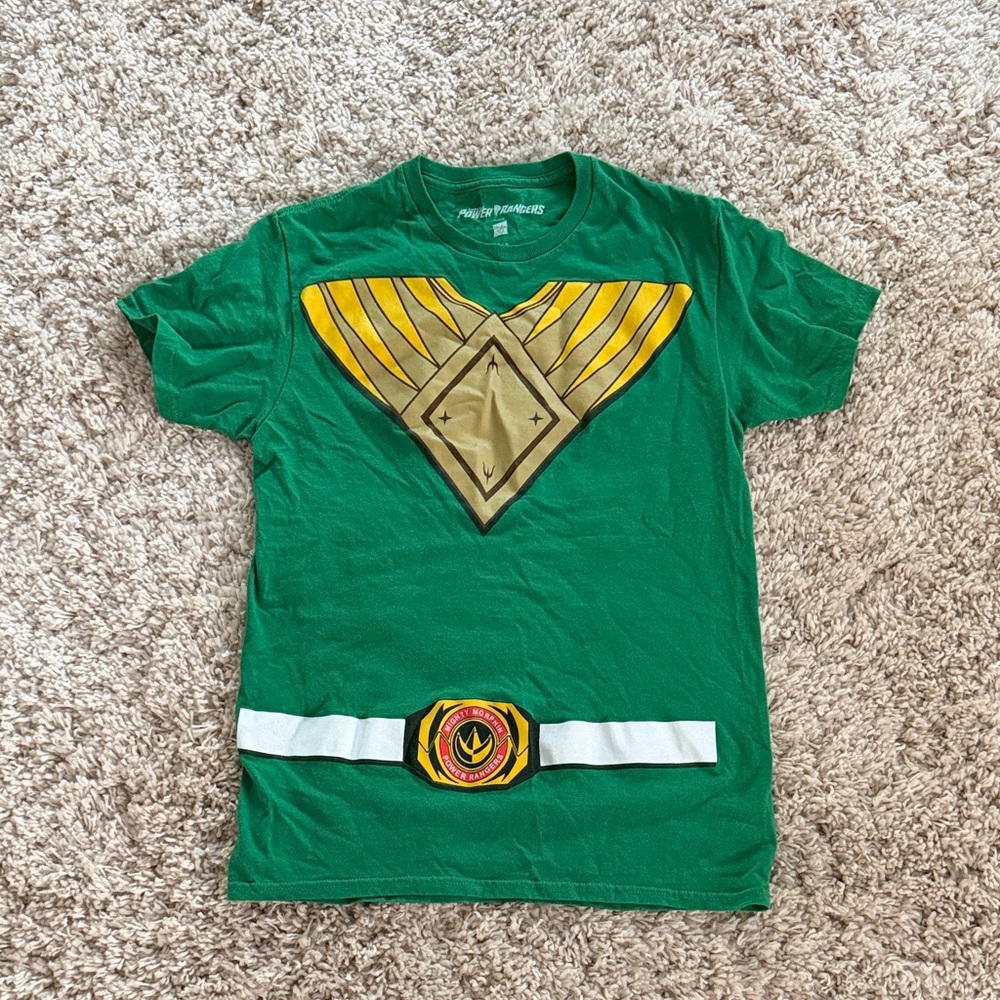 Power Ranger Green and Gold Costume Shirt